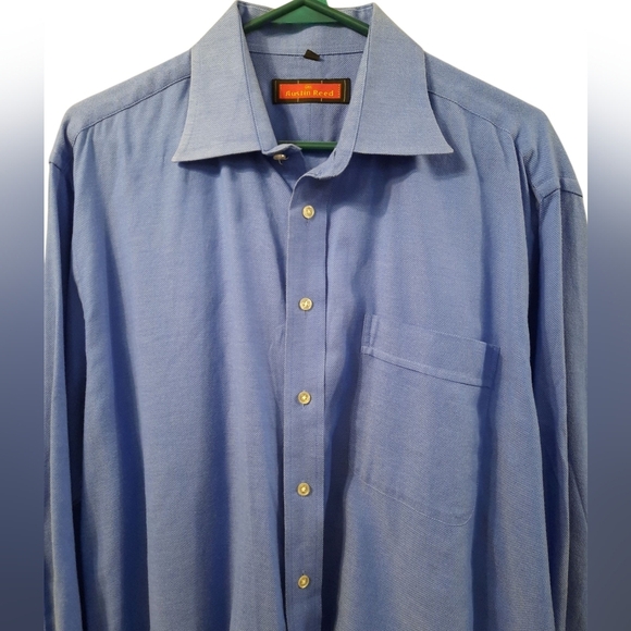 Austin Reed 16 1/2 Blue Men's Shirt - Picture 4 of 10